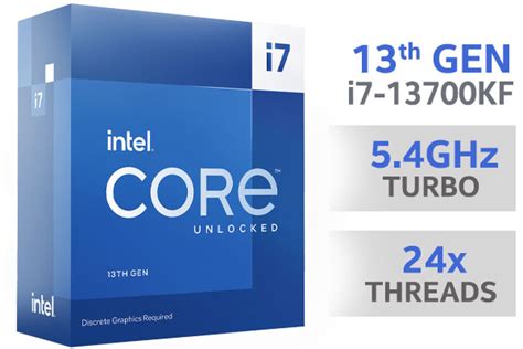 Intel Core i7-13700KF, 8C+8c/24T, 3.40-5.40GHz, boxed ohne Kühler ...