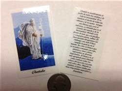 SMALL HOLY PRAYER CARDS FOR THE ORISHA OBATALA IN SPANISH SET OF 2 WITH FREE U.S. SHIPPING!