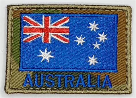 Australian Flag Patch DPCU Velcro Backing – Morale Patches Australia