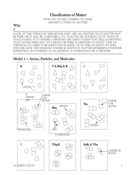 Classification Of Matter Worksheet – Pro Worksheet