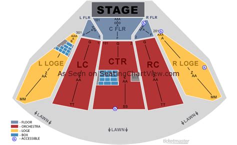 Merriweather Post Pavilion, Columbia MD - Seating Chart View