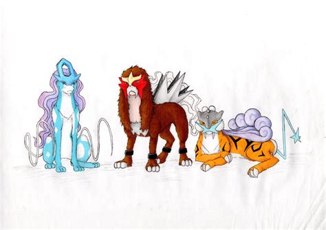 Pokemon Johto Legendaries by GetsuyaX on DeviantArt