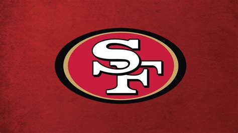 Download 49ers Sf Logo In Grunge Red Wallpaper | Wallpapers.com