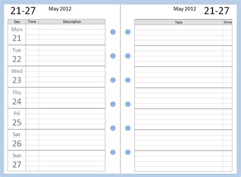 Philofaxy: Free Pocket Filofax diary layouts to download