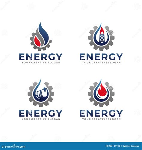 Gas and Oil Logo. Energy Logo Design Vector Stock Vector - Illustration ...