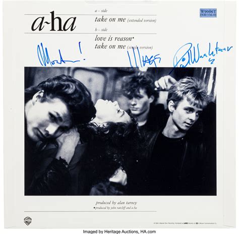 A-ha Signed "Take On Me" 12" Single Cover (1984). ... Music | Lot #89813 | Heritage Auctions