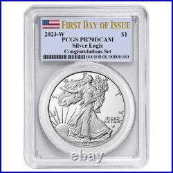 Presale 2023-W Proof $1 American Silver Eagle Congratulations Set PCGS PR70DCA | Silver Eagle Coin