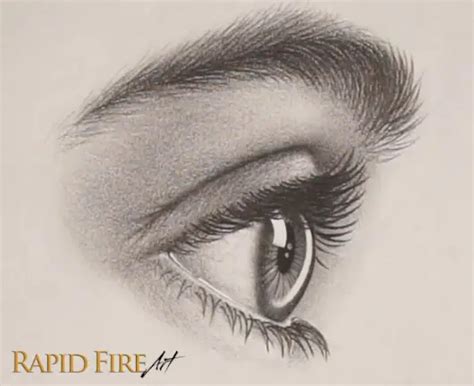 How to Draw a Realistic Eye From the Side _ Eyelashes and Eyebrow RFA ...