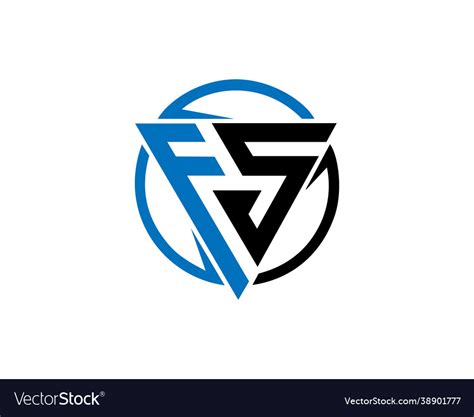 Fs logo design Royalty Free Vector Image - VectorStock