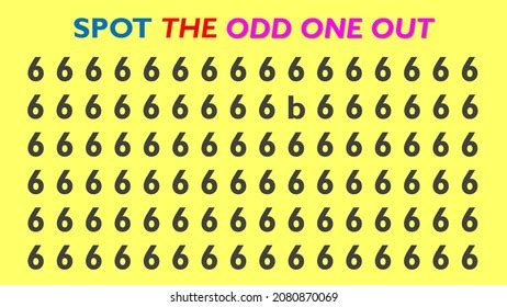 Spot Odd One Out 6 B Stock Illustration 2080870069 | Shutterstock