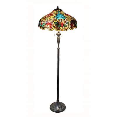 Tiffany Style Mission Design 2-light Antique Bronze Floor Lamp - On Sale - Bed Bath & Beyond ...
