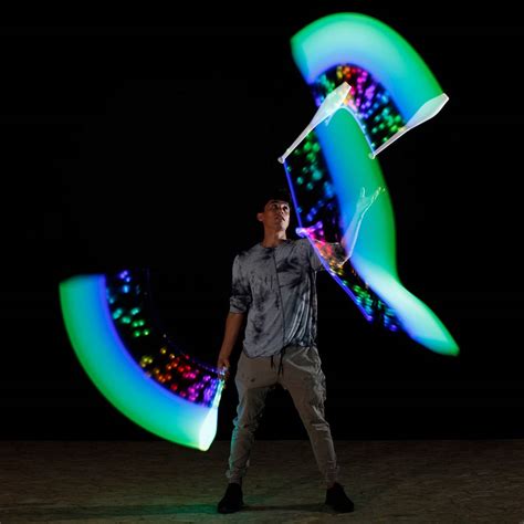 vision LED juggling clubs - flowtoys - lifetime warranty