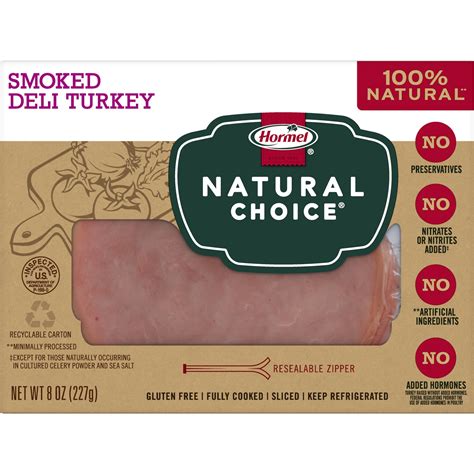 Hormel Natural Choice Sliced Smoked Deli Turkey 8 oz | Shipt