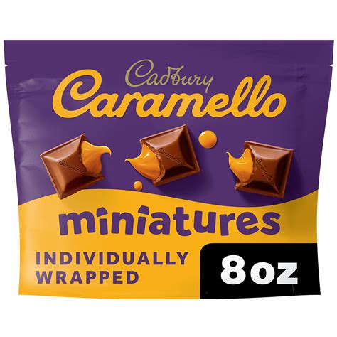 Buy Cadbury Caramello Miniatures Milk Chocolate and Caramel Candy Bars, Individually Wrapped, 8 ...