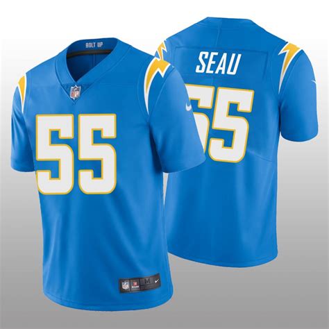 Los Angeles Chargers Junior Seau Powder Blue Jersey 2020 Vapor Limited ...