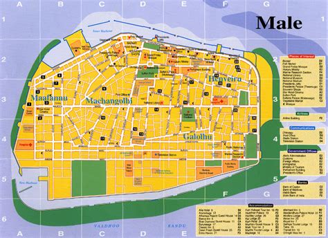 Detailed travel map of Male | Male | Maldives | Asia | Mapsland | Maps ...