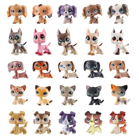 real-lps-littlest-pet-shop-hasber-toys-dog-shorthair-Pink-cat-shepherd-dachshund-great-dane ...