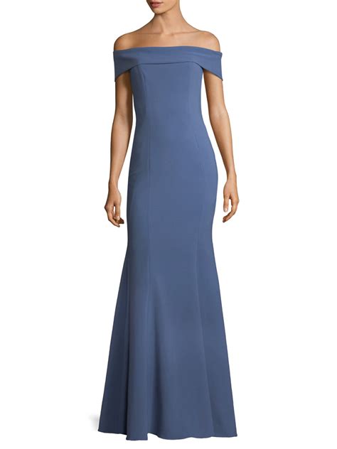 Theia Off-The-Shoulder Mermaid Gown - Wedgewood 10 | Formal dresses for ...