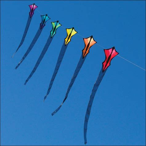 6-Stack Delta Diamond Kite Train by Robert Brasington Central Station 55' Long Train ...