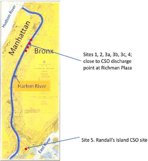 Harlem River study area and sampling sites (map source: USGS, 2012). | Download Scientific Diagram