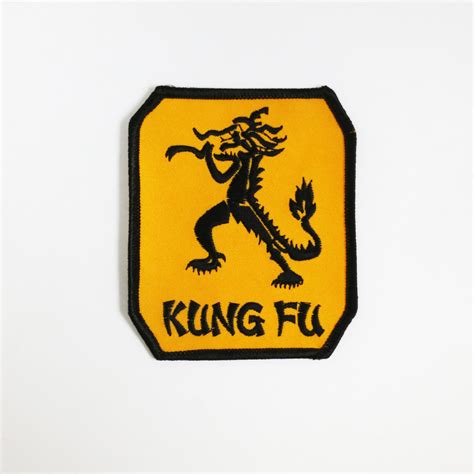 Kung Fu Patch - Black/Gold - Embroidery Style - Cotton – Wing Lam Enterprises