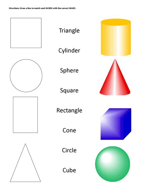 Geometric Shapes Names with Pictures PDF