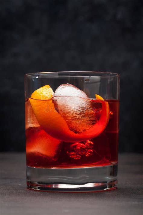 Negroni cocktail glass stock photo. Image of fresh, collection - 160572780