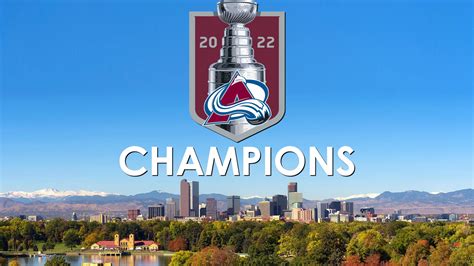 Colorado Avalanche NHL Hockey Stanley Cup Denver Skyline Clear Sky Logo ...