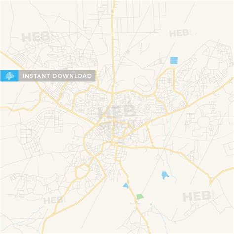 Printable street map of Dodoma, Tanzania - HEBSTREITS | Street map, Dodoma, Map