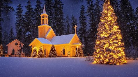 Church Christmas Tree Snow - Free photo on Pixabay