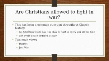 Just War and Pacifism by Christ-Centered Education | TPT