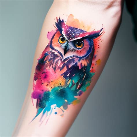 69 Colorful Owl Tattoo Ideas - TattooClue.com