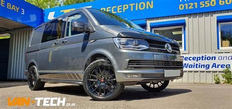 VW Transporter T6 Accessories including Alloy Wheels and Side Bars