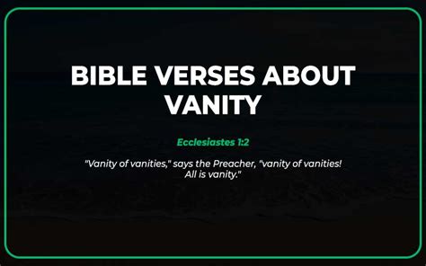 Best 20 Bible Verses about Vanity (With Commentary) - Scripture Savvy