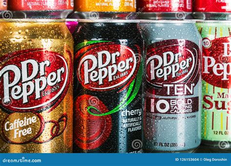 Can Dr. Pepper Drink with Different Flavor Editorial Stock Image - Image of business, object ...