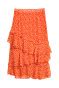 Flæsenederdel - Orange/Blomstret - DAME | H&M DK