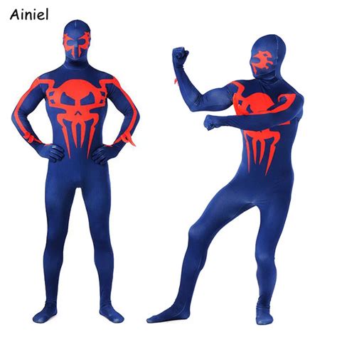 Movie Spider Man Cosplay Men Spider man 2099 Cosplay Miguel O'Hara ...