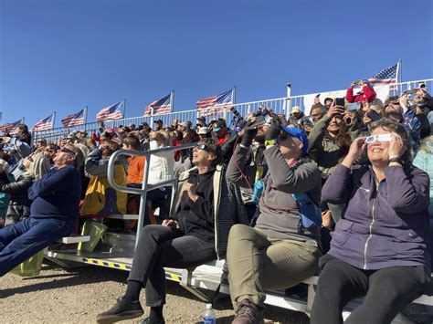 Photos: Rare 'ring of fire' solar eclipse pulled crowds of spectators across the country | WBUR News