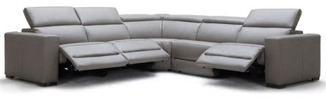 Modern Mirage Reclining Sectional with Power Headrests - Slate Top ...