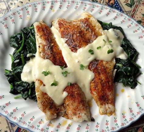 Roasted Sea Bass with a Lemon Parmesan Cream | The English Kitchen