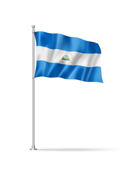 Premium Photo | Nicaragua flag isolated on white