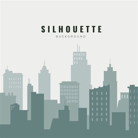 Green and beige silhouette cityscape | Free Vector - rawpixel