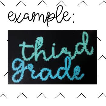 EASY Bulletin Board Letters - Cursive! by Lattes and Lesson Plans