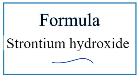 How to Write the Formula for Strontium hydroxide - YouTube