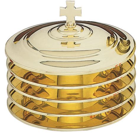 High Polished Brass Stacking Bread Plate - 40 Day Media