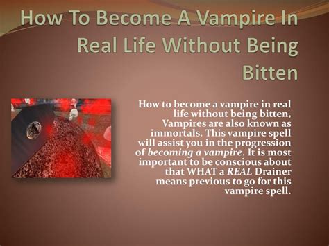 How To Become A Vampire In Real Life Without Being Bitten