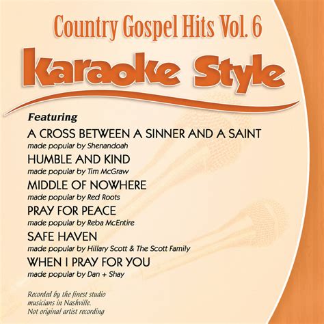 Karaoke Style: Country Gospel Hits, Vol. 6 – Springside Music