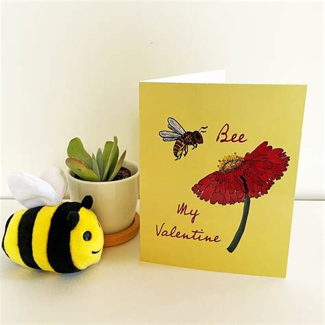 Bee My Valentine Card - Etsy