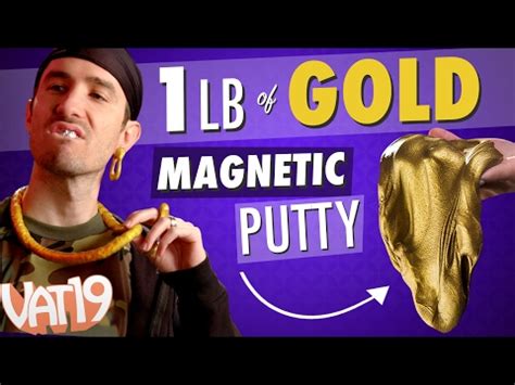 Huge Tin of Gold Magnetic Putty: One pound of shimmering magnetized putty.