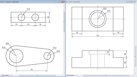 Autocad Basic Drawing Exercises Pdf at PaintingValley.com | Explore collection of Autocad Basic ...